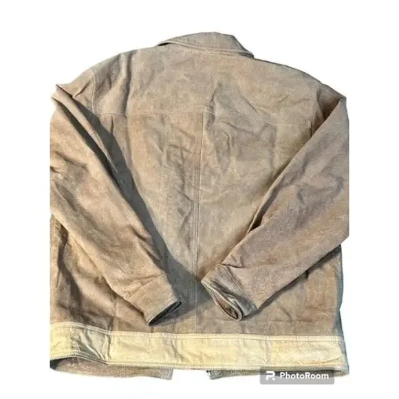 Wilson’s M Julian Leather Jacket Medium Tan Beige EUC